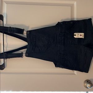 Black short overalls